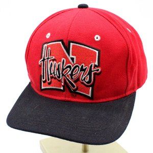 Vintage Nebraska Cornhuskers Zephyr Grafx Fitted Hat 7 1/2 Big Logo Embroidered